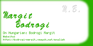 margit bodrogi business card